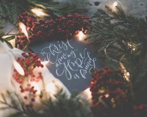 Sign which says "in Christ alone my hope is found": 9 Traditions Which have Characterized Our Christian Christmas