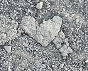 A heart in the gravel